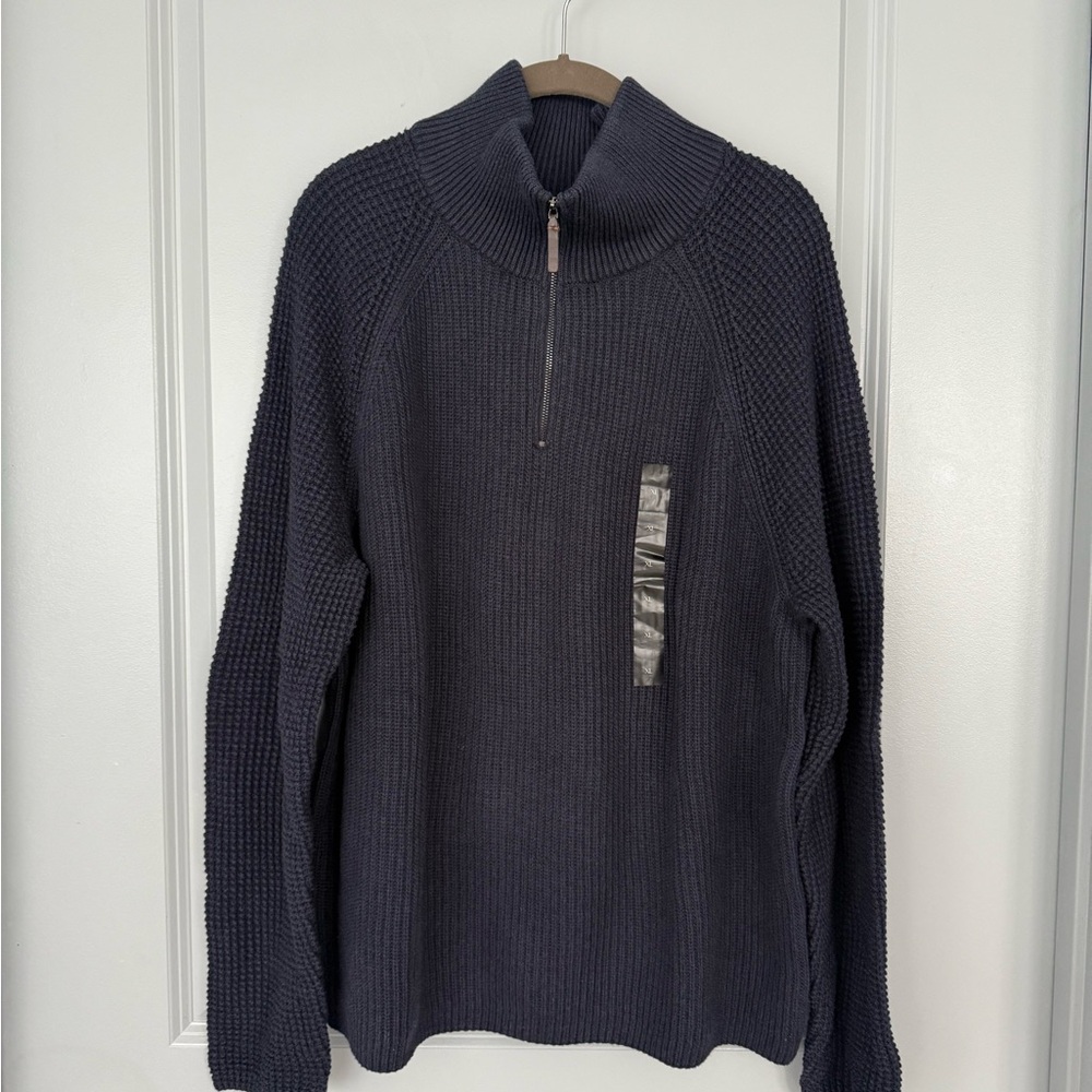 NWT Banana Republic Men's Half-Zip Sweater - Dark Navy